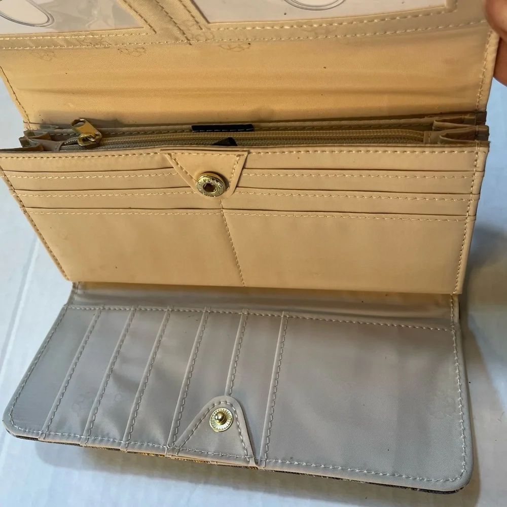 Kim Rogers Blue and Gold Wallet with Artistic Floral Design (GC) - Picture 4 of 4